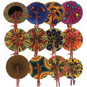 African folding fan - African Caribbean Market